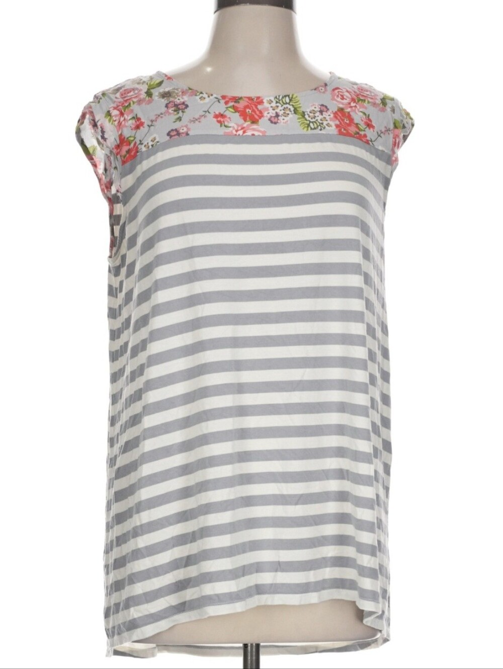 Matilda Jane Picket Fence Stripe Floral Polka Dot Tunic Top - Women's Large